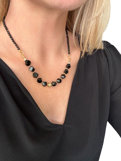 Collier Frida en Obsidienne dorée