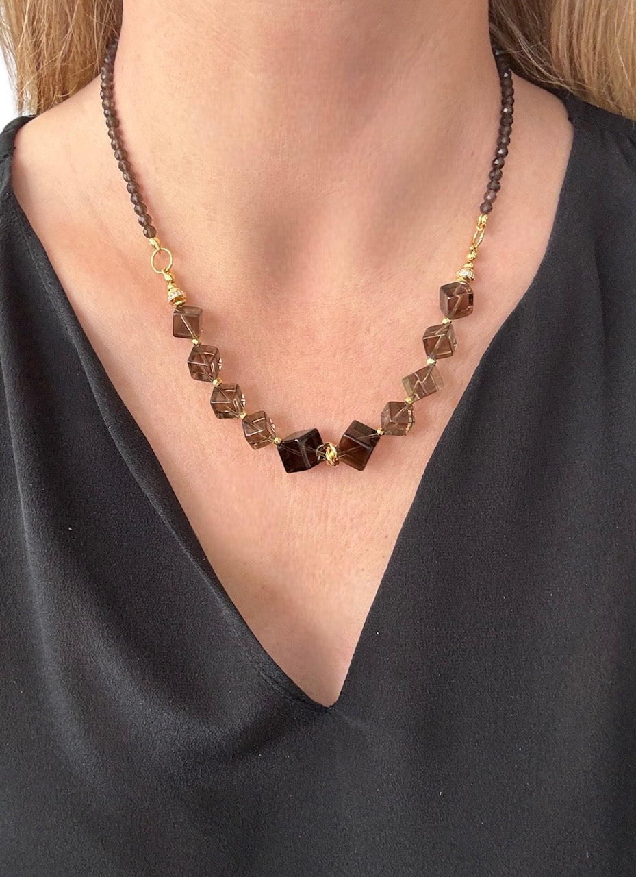 Collier Frida en Quartz fumé