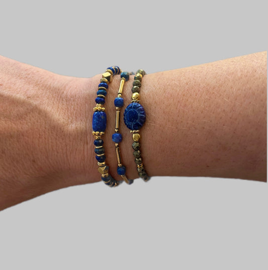 Bracelet Jasmine en Lapis lazuli