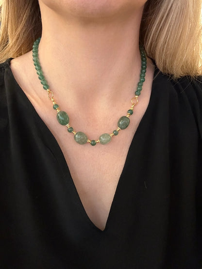 Collier Frida en Quartz fraise vert