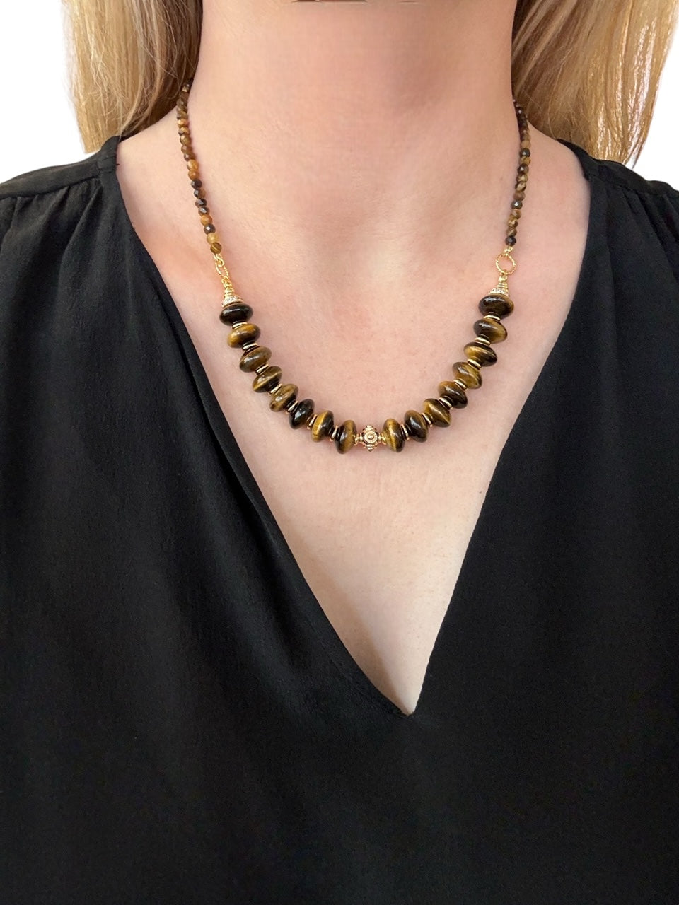 Collier Frida en Oeil de tigre