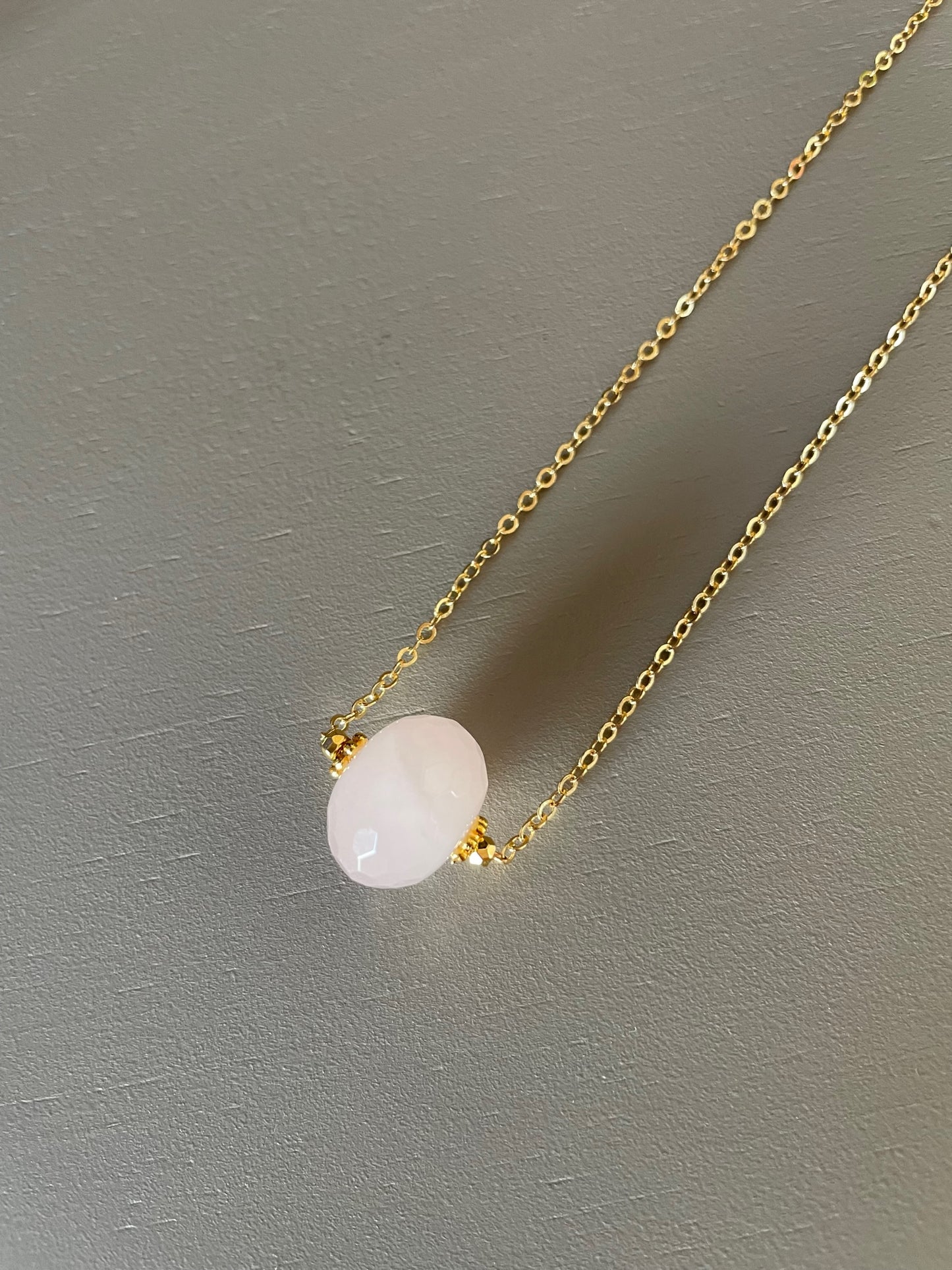 Collier Céleste en Quartz Rose