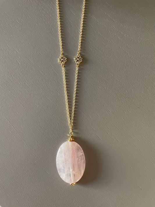 Collier Jaïpur en Quartz rose