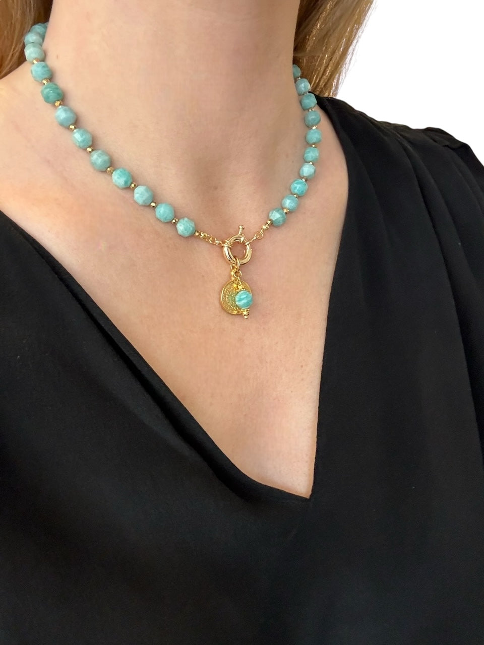 Collier Athena en Amazonite