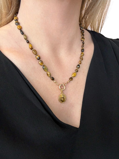 Collier Athena en Oeil de tigre