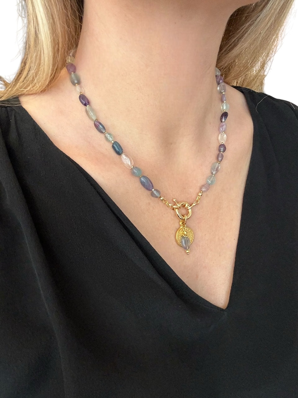 Collier Athena en Fluorite