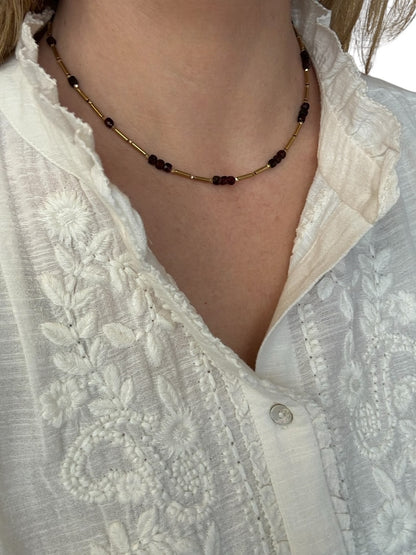 Collier Jasmine en Obsidienne