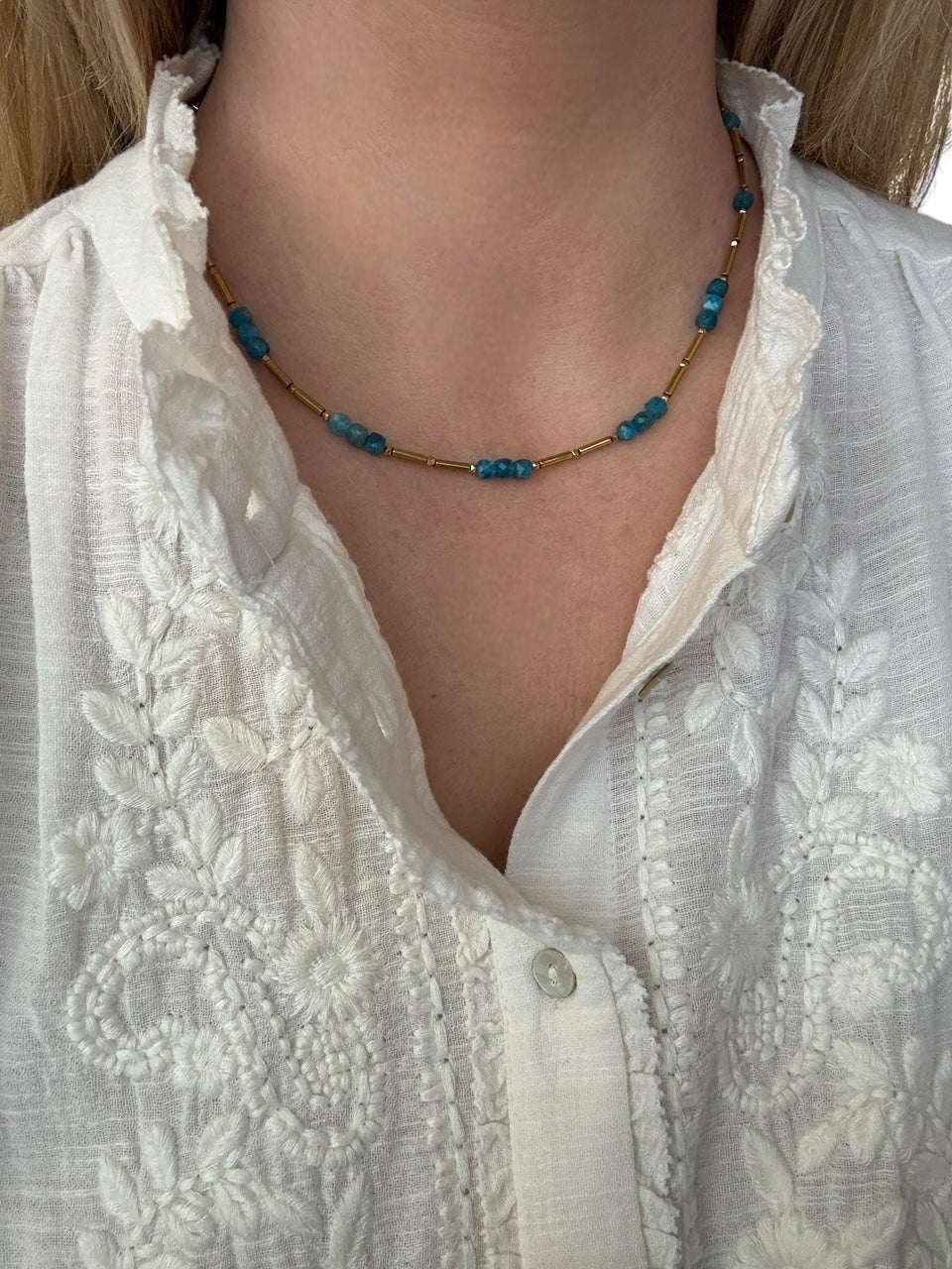 Collier Jasmine en Apatite