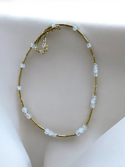 Collier Jasmine en Quartz rose