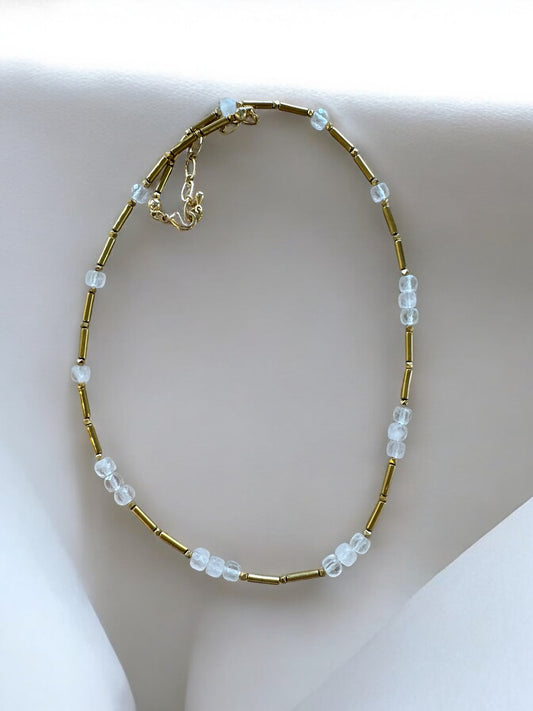 Collier Jasmine en Quartz rose