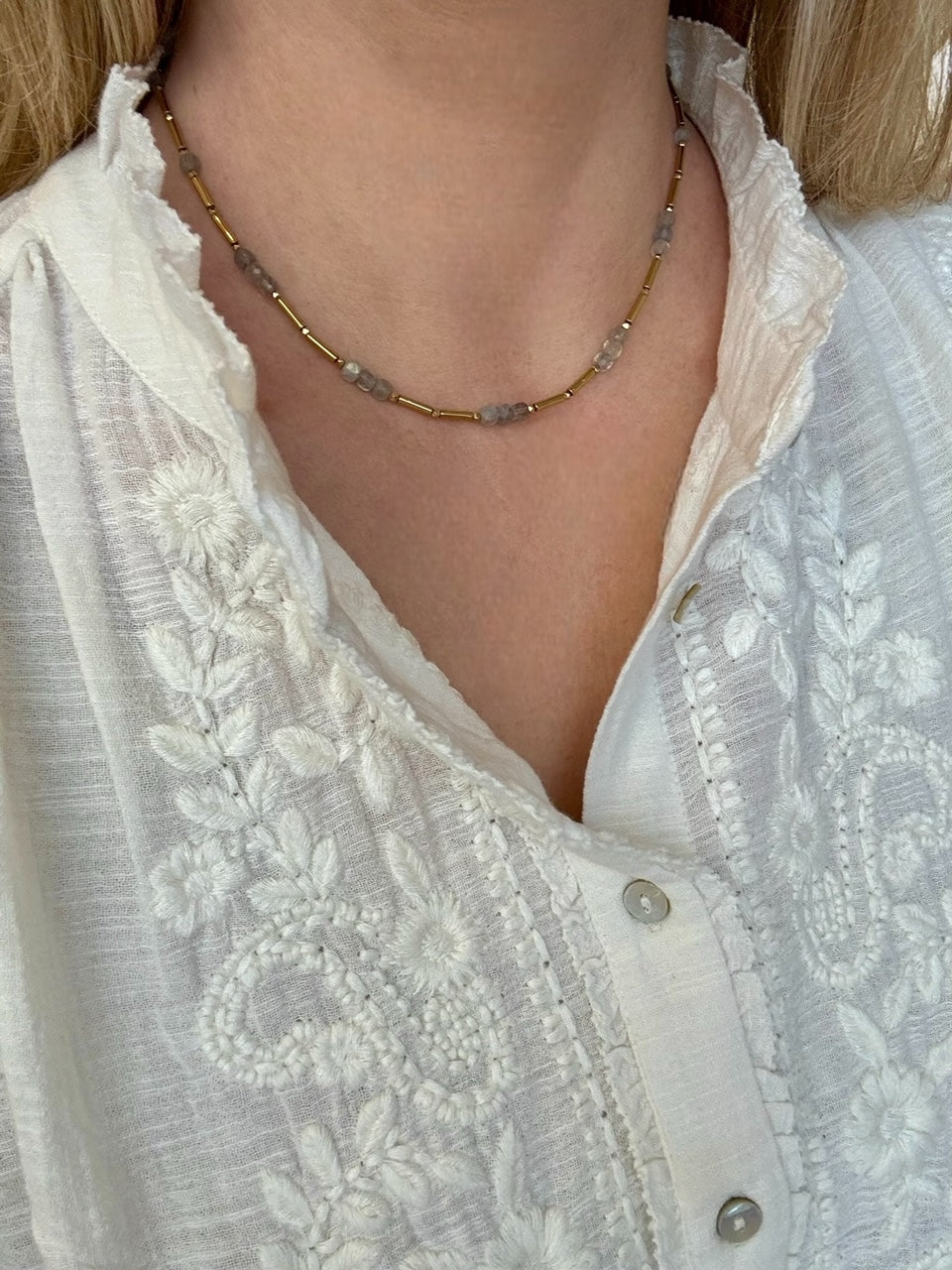 Collier Jasmine en Labradorite