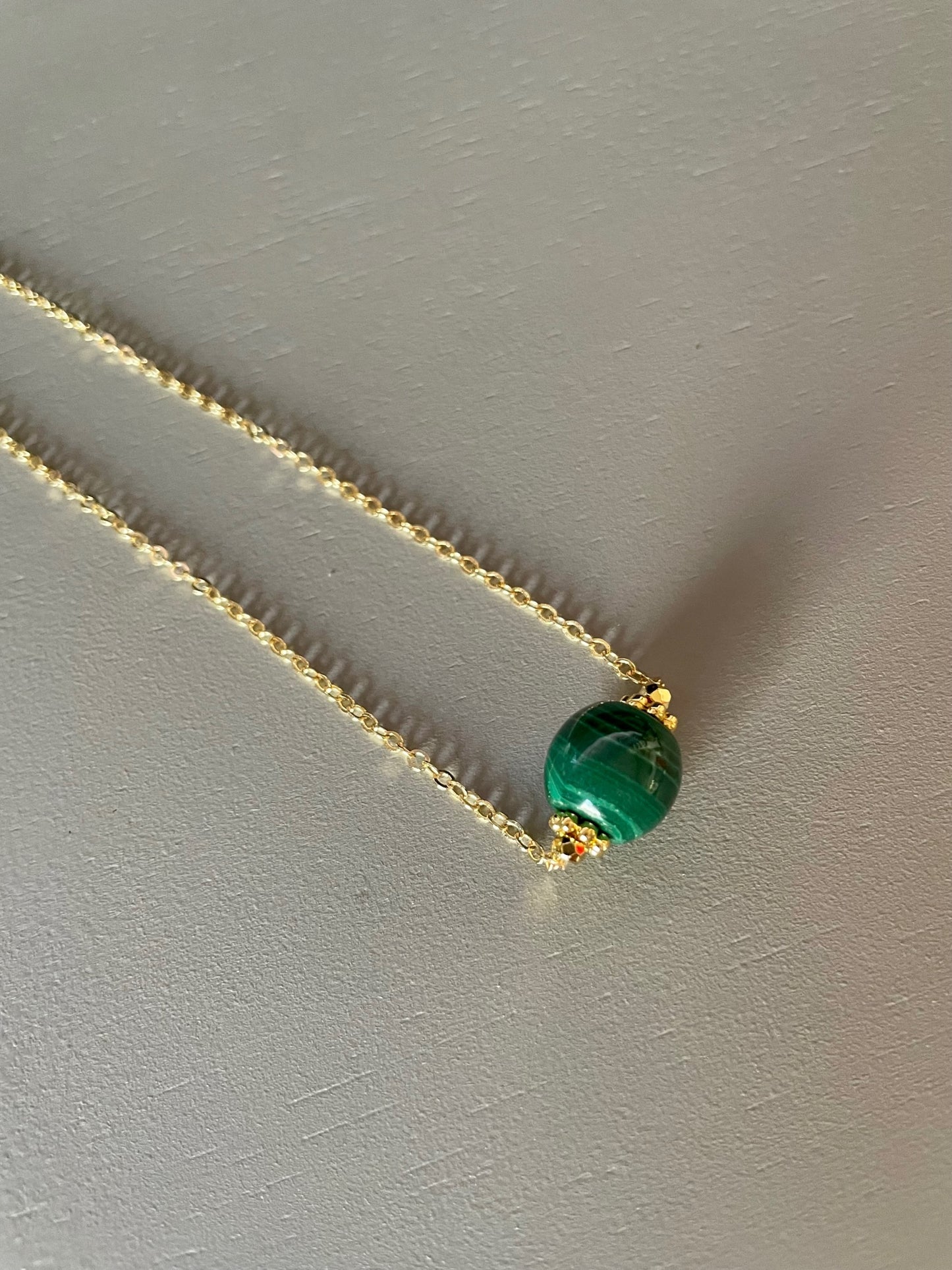 Collier Céleste en malachite