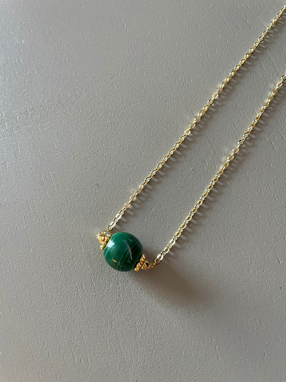 Collier Céleste en malachite