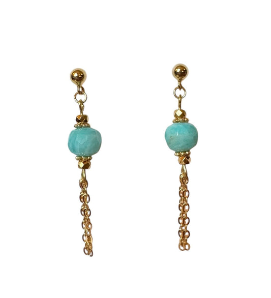 Boucles d'oreilles Bahia en Amazonite