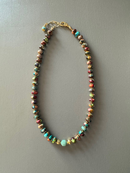 Collier Africa en Jaspe Impérial multicolore