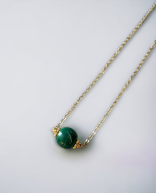 Collier Céleste en malachite