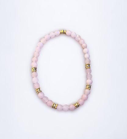 Bracelet Eden en Quartz rose pierres fines