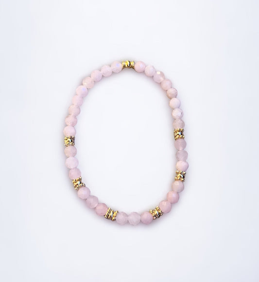 Bracelet Eden en Quartz rose pierres fines