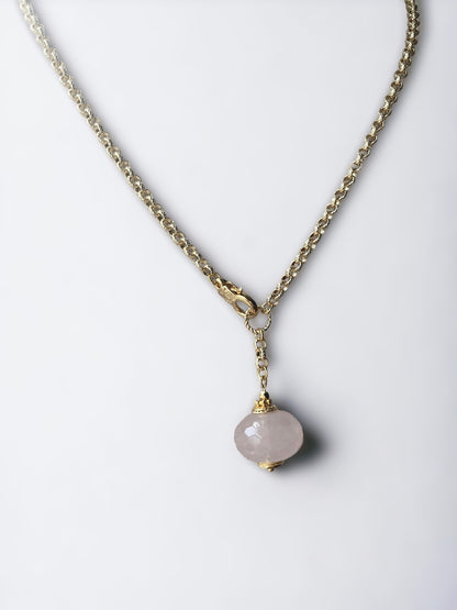 Collier Ipanema en Quartz rose