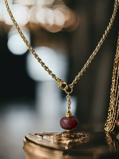 Collier Ipanema en Quartz fraise