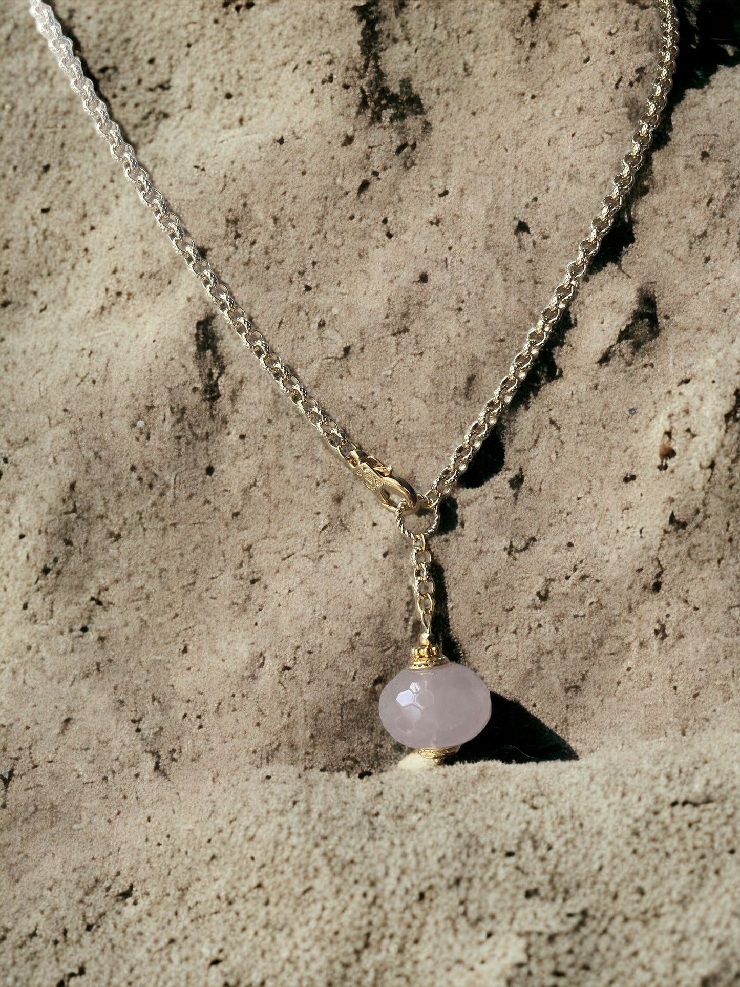 Collier Ipanema en Quartz rose