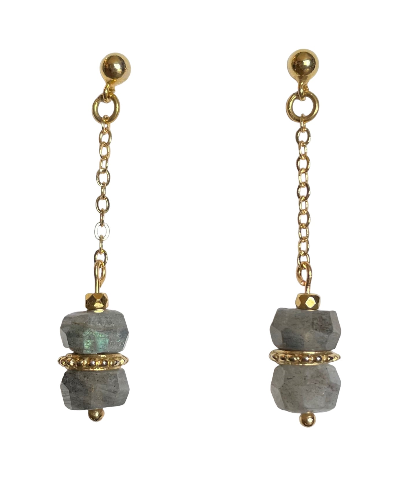 Boucles d'oreilles Louxor en Labradorite