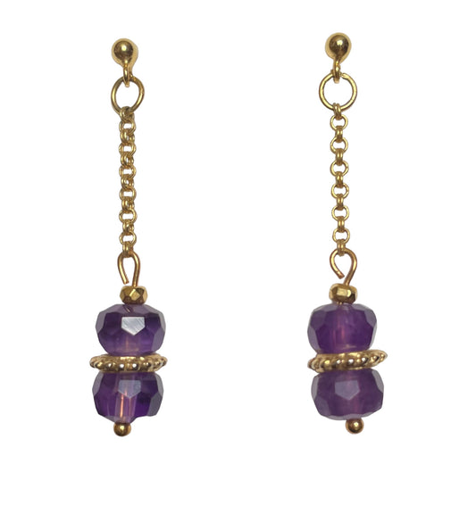 Boucles d'oreilles Louxor en Amethyste