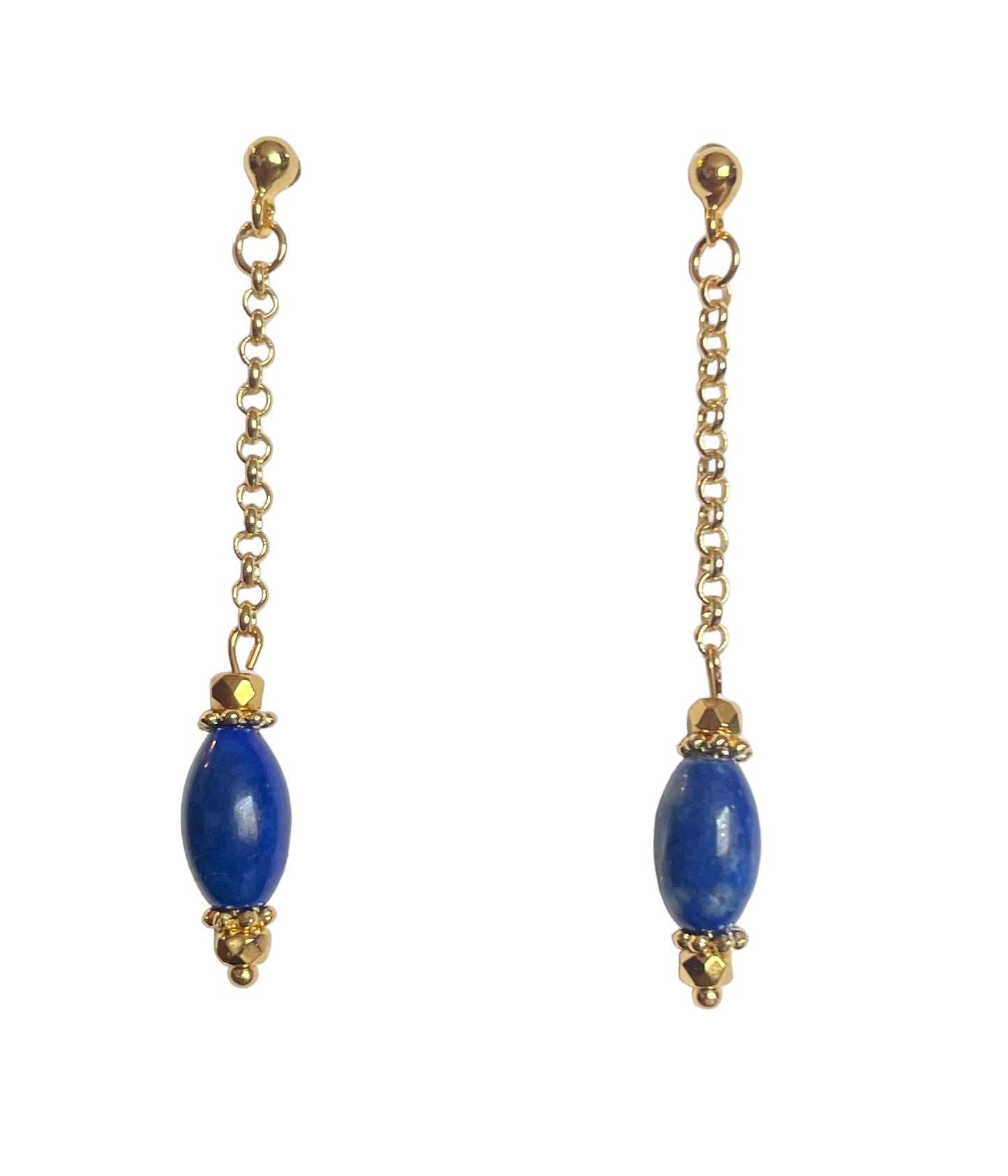 Boucles d'oreilles Athena en Lapis lazuli