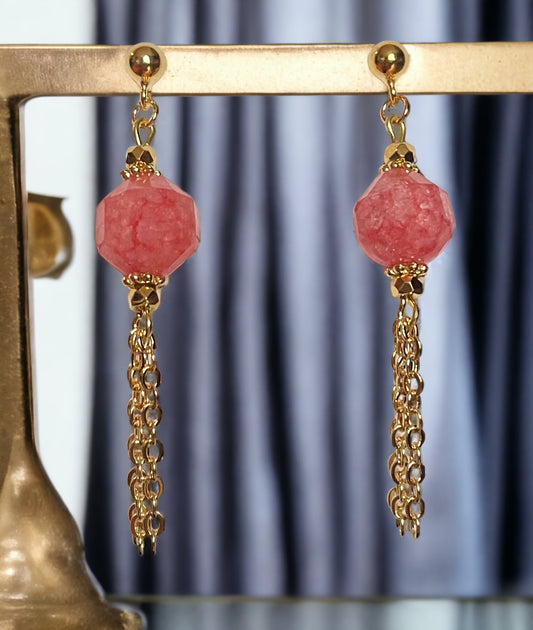 Boucles d'oreilles Bahia en Rhodocrosite