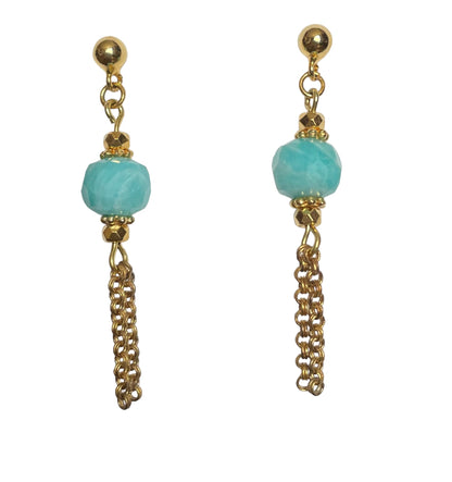 Boucles d'oreilles Bahia en Amazonite