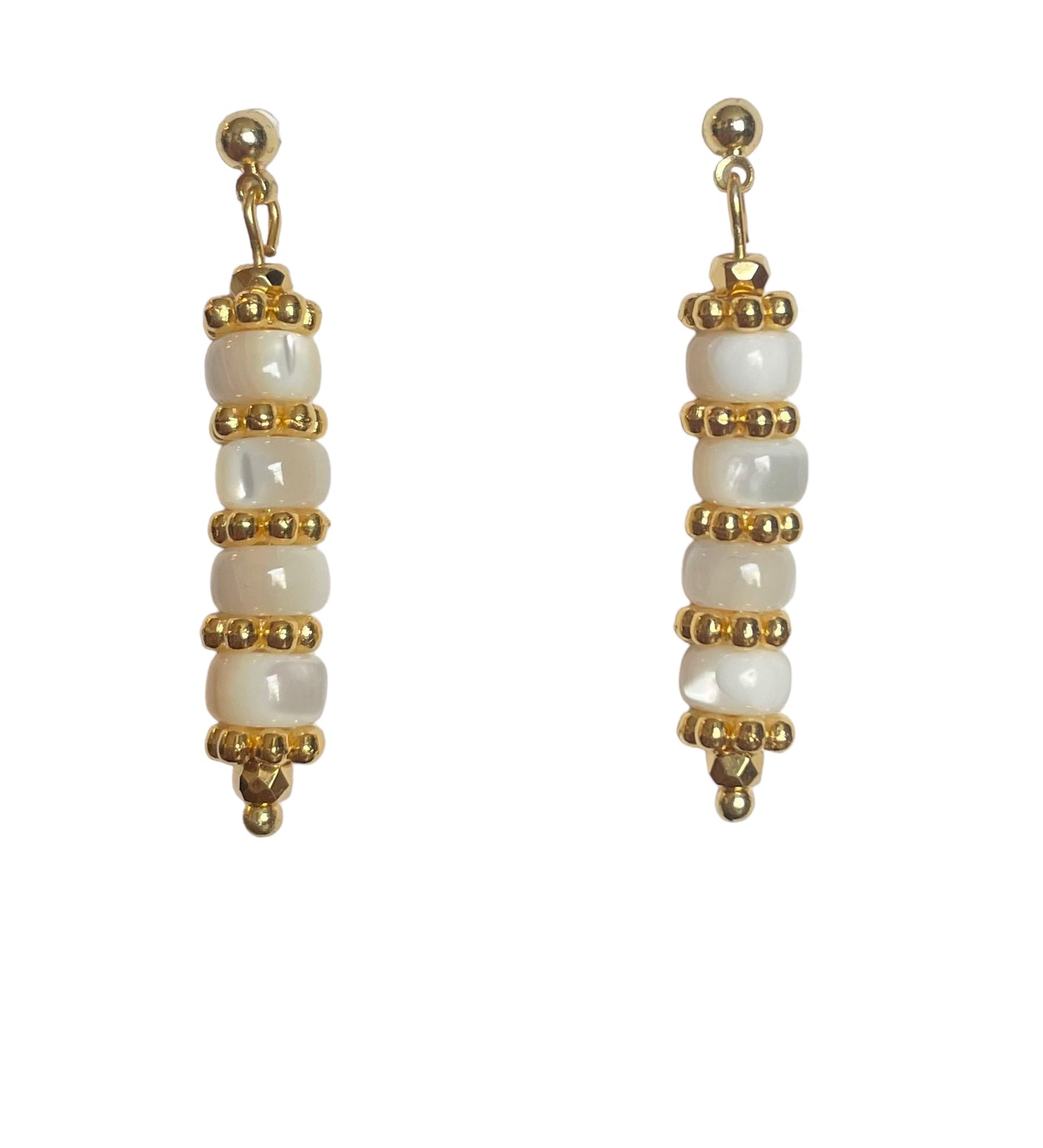 Boucles d'oreilles Roma en Nacre blanche