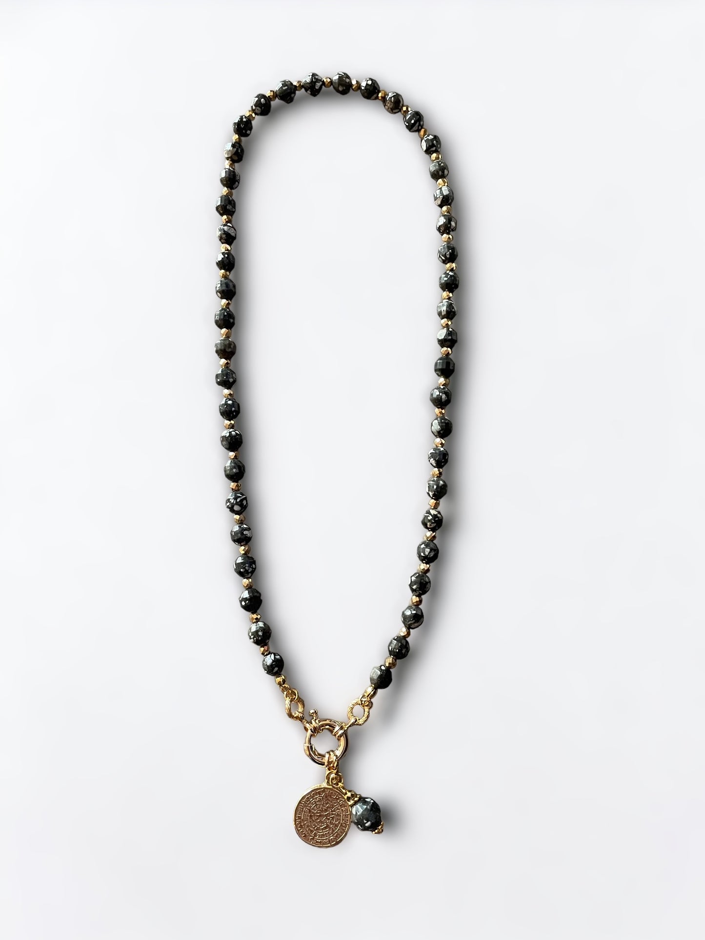 Collier Athena en Obsidienne mouchetée