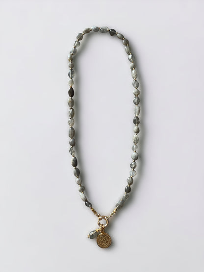 Collier Athena en Pierre de lune grise