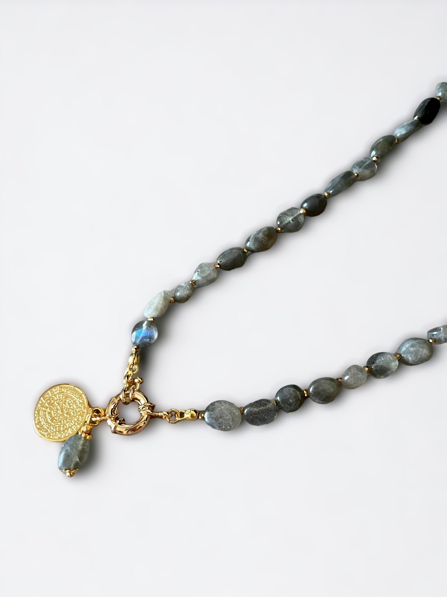 Collier Athena en Pierre de lune grise