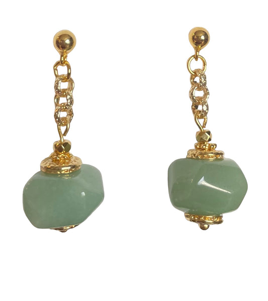 Boucles d'Oreilles Ipanema en Aventurine