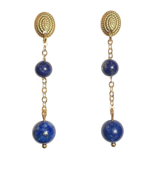 Boucles d'oreilles Victoria en Lapis lazuli