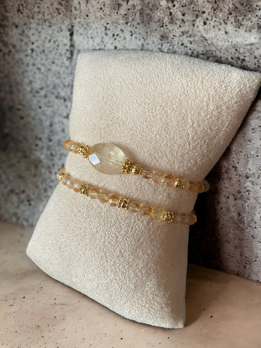 Bracelet Eden en Citrine ovale et pierres fines