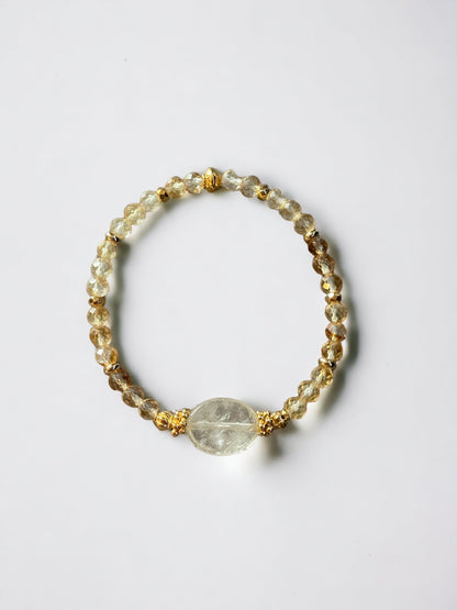 Bracelet Eden en Citrine ovale et pierres fines