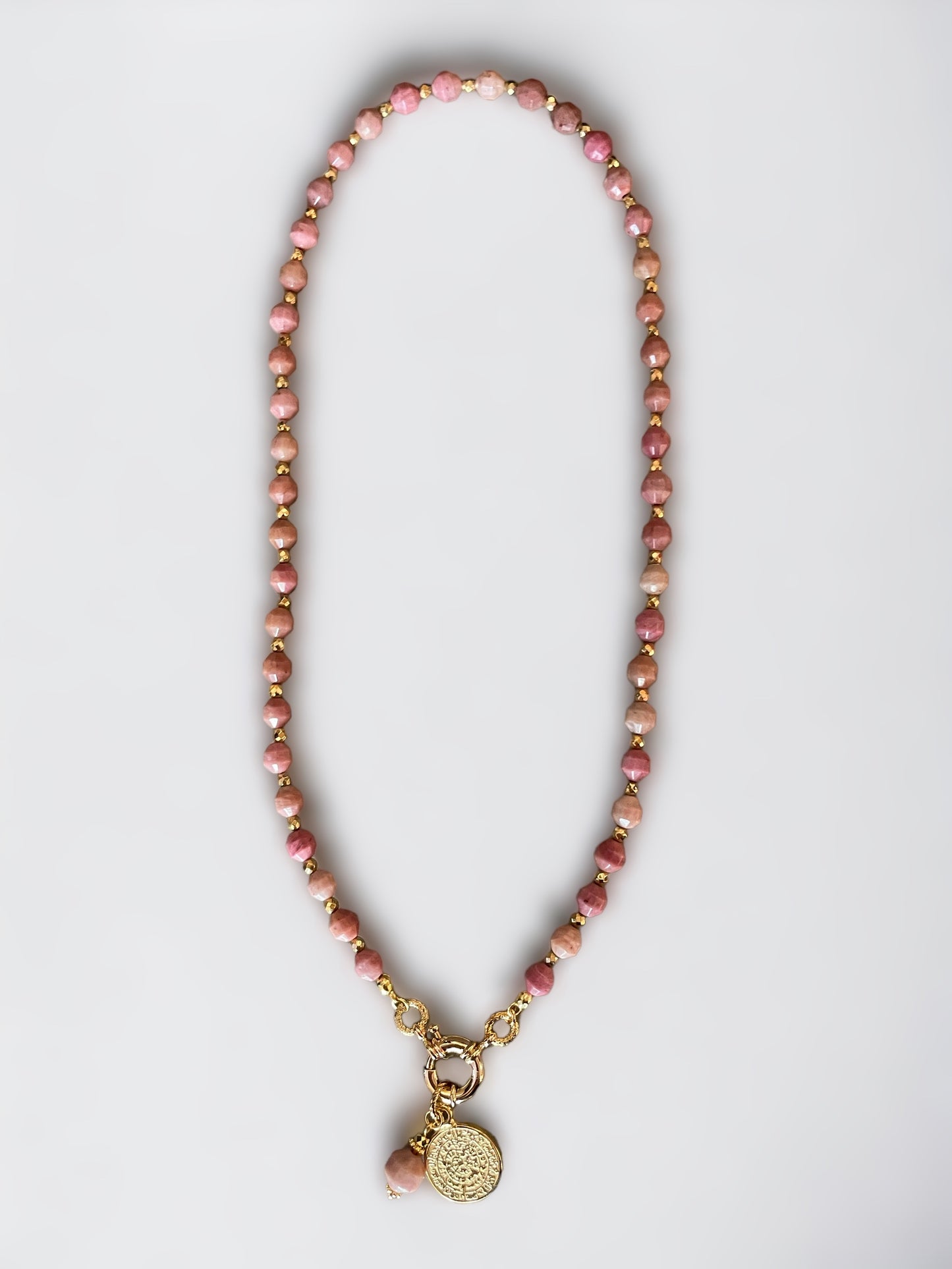 Collier Athena en Rhodonite