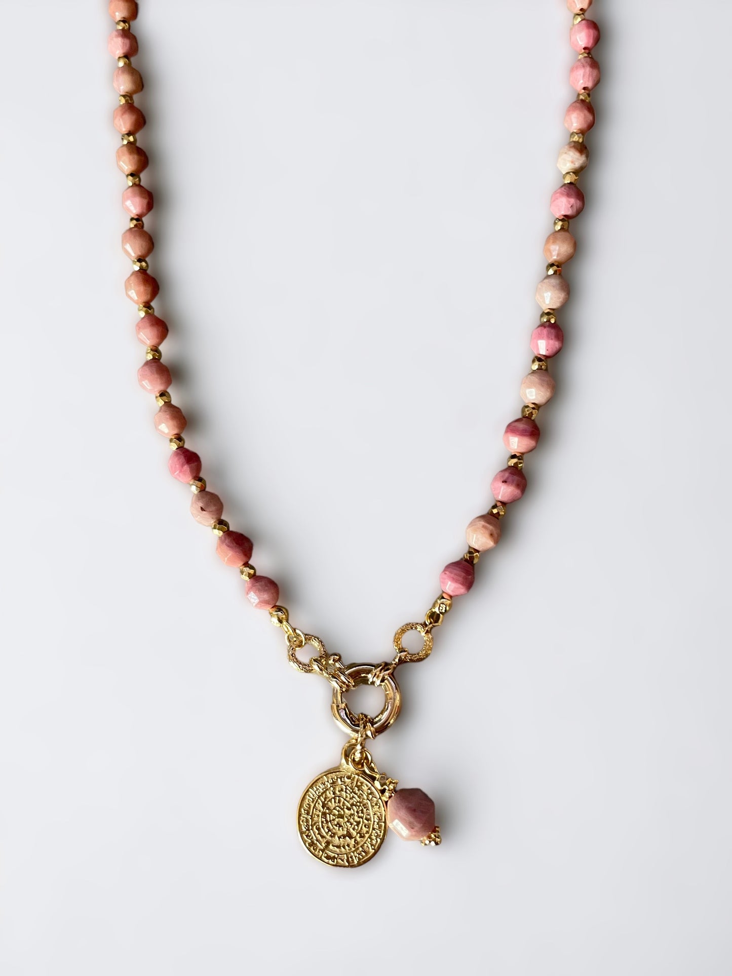 Collier Athena en Rhodonite