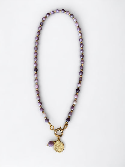 Collier Athena en Lépidolite