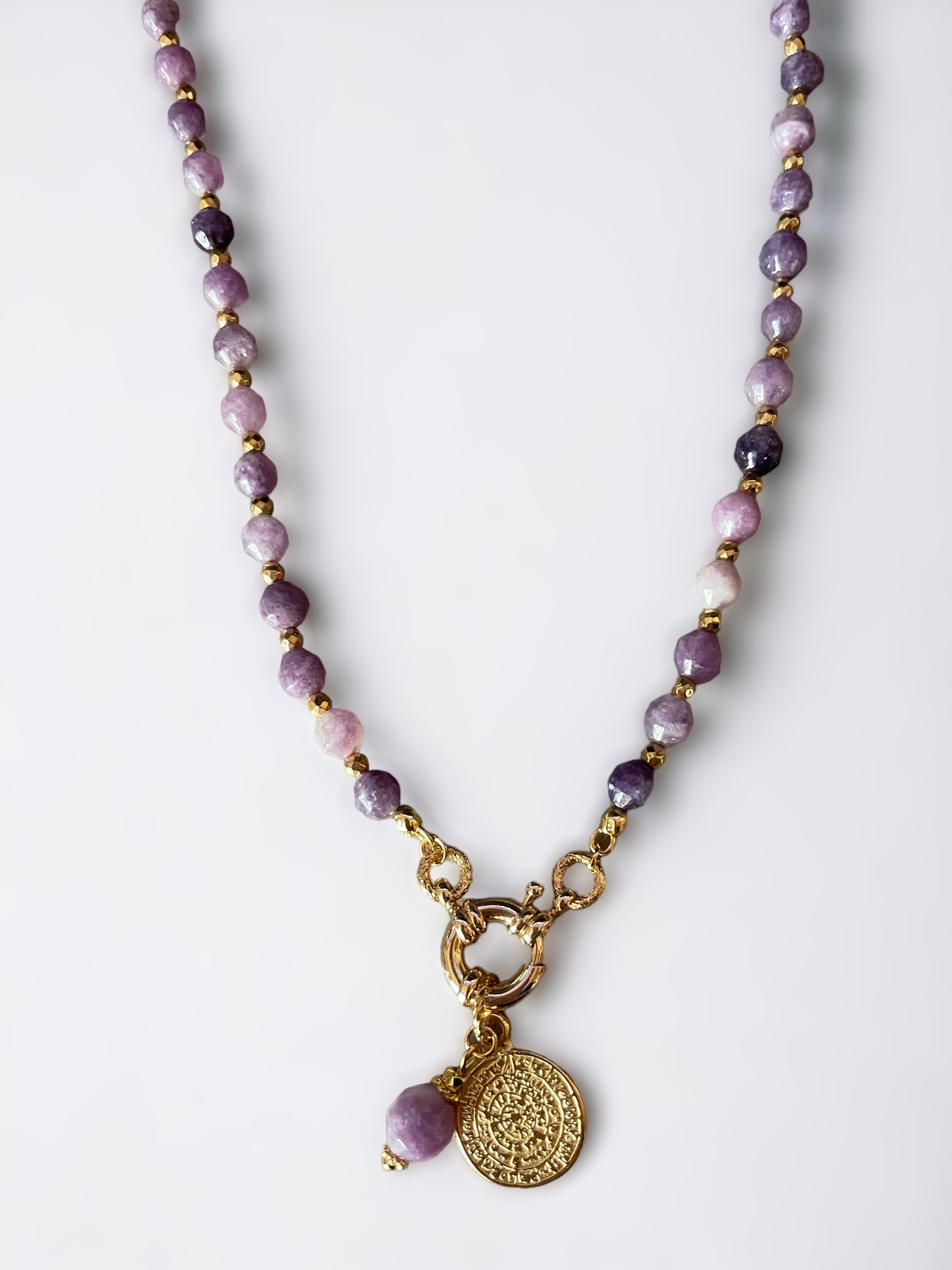 Collier Athena en Lépidolite