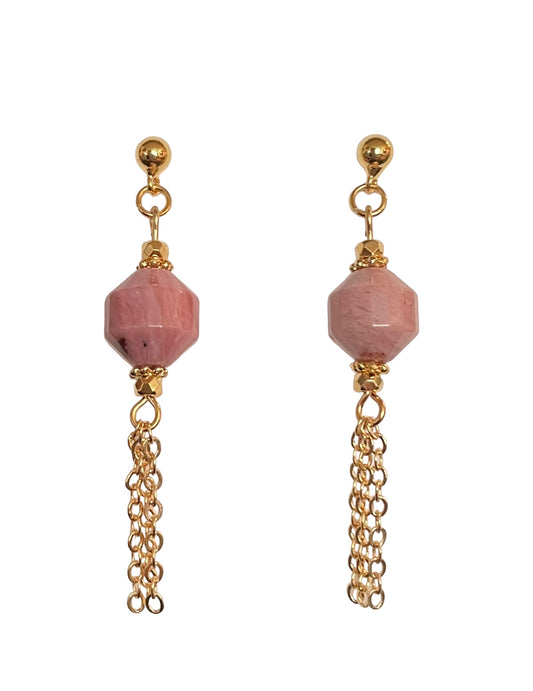 Boucles d'oreilles Bahia en Rhodonite