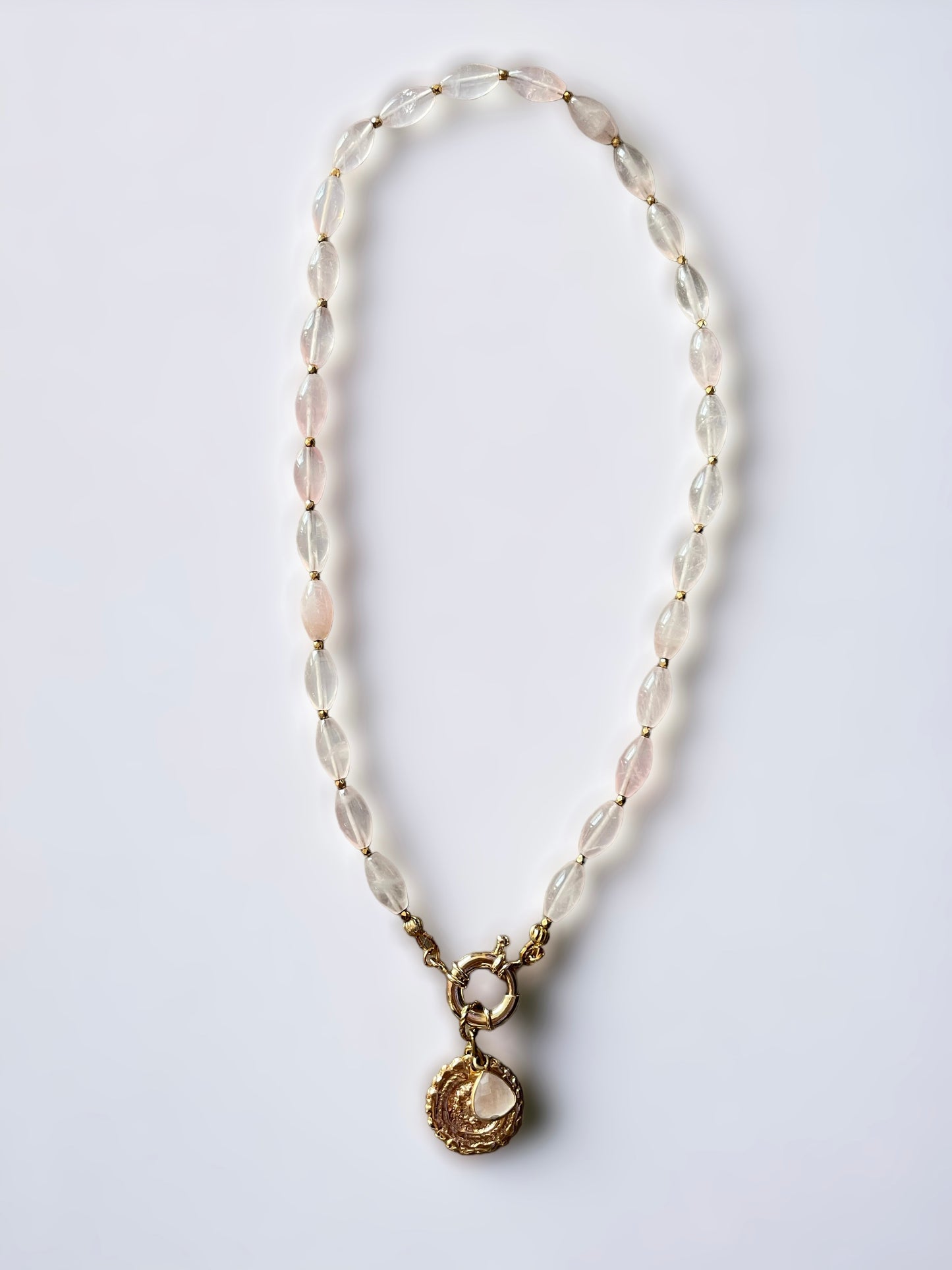 Collier Athena en Quartz rose