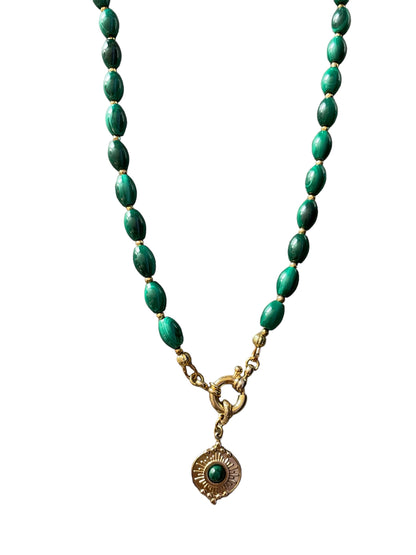 Collier Athena en Malachite