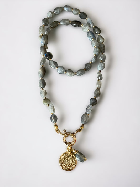 Collier Athena en Pierre de lune grise