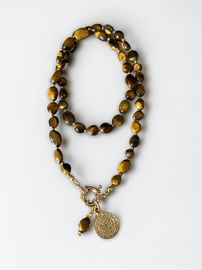 Collier Athena en Oeil de tigre