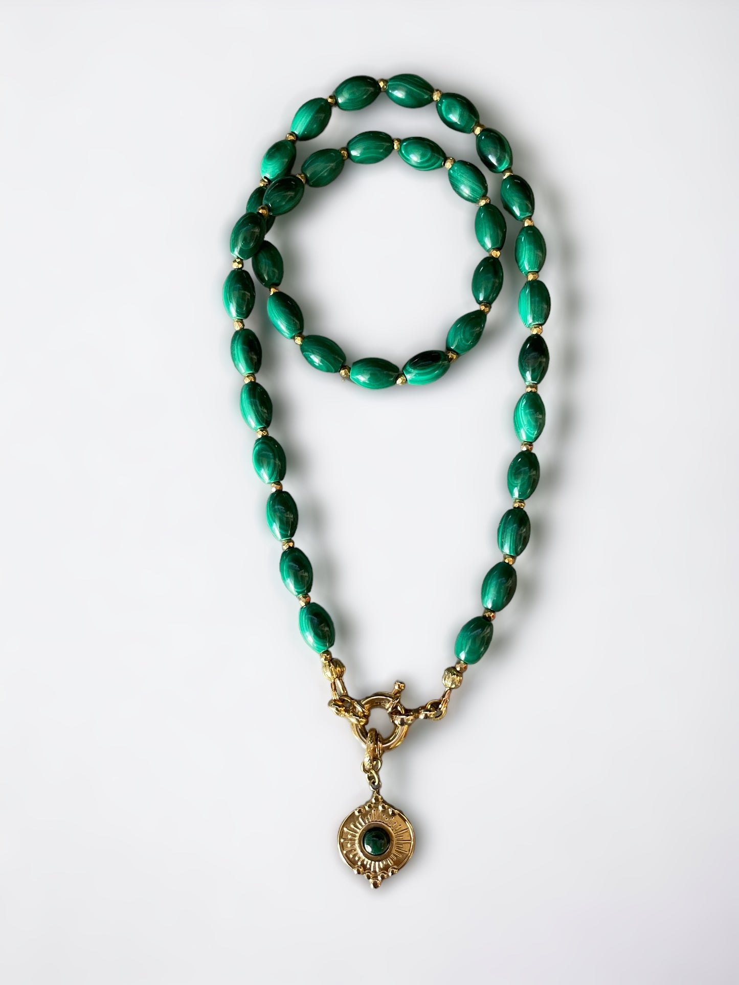 Collier Athena en Malachite