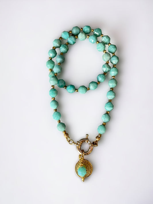 Collier Athena en Amazonite