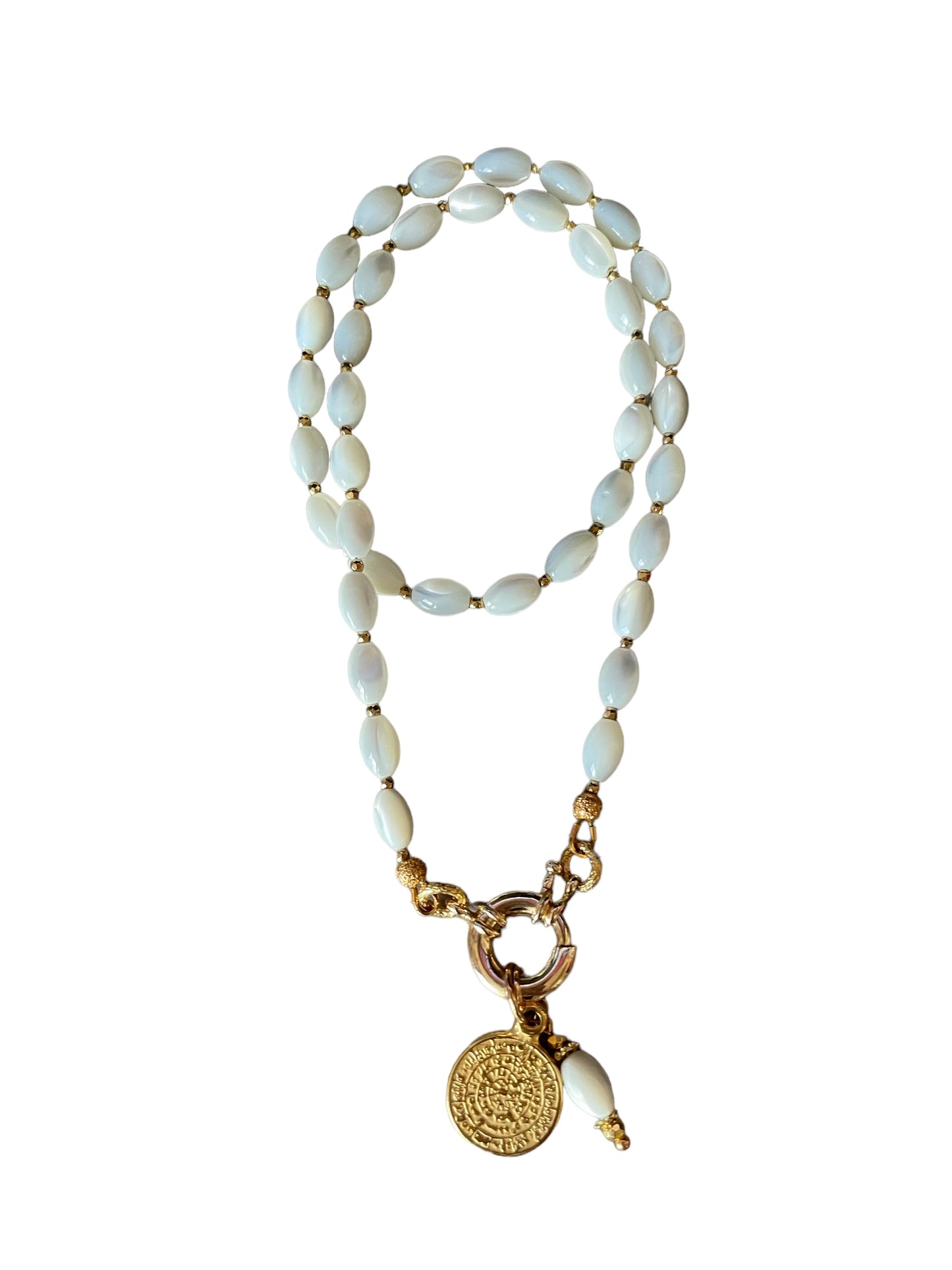 Collier Athena en Nacre blanche